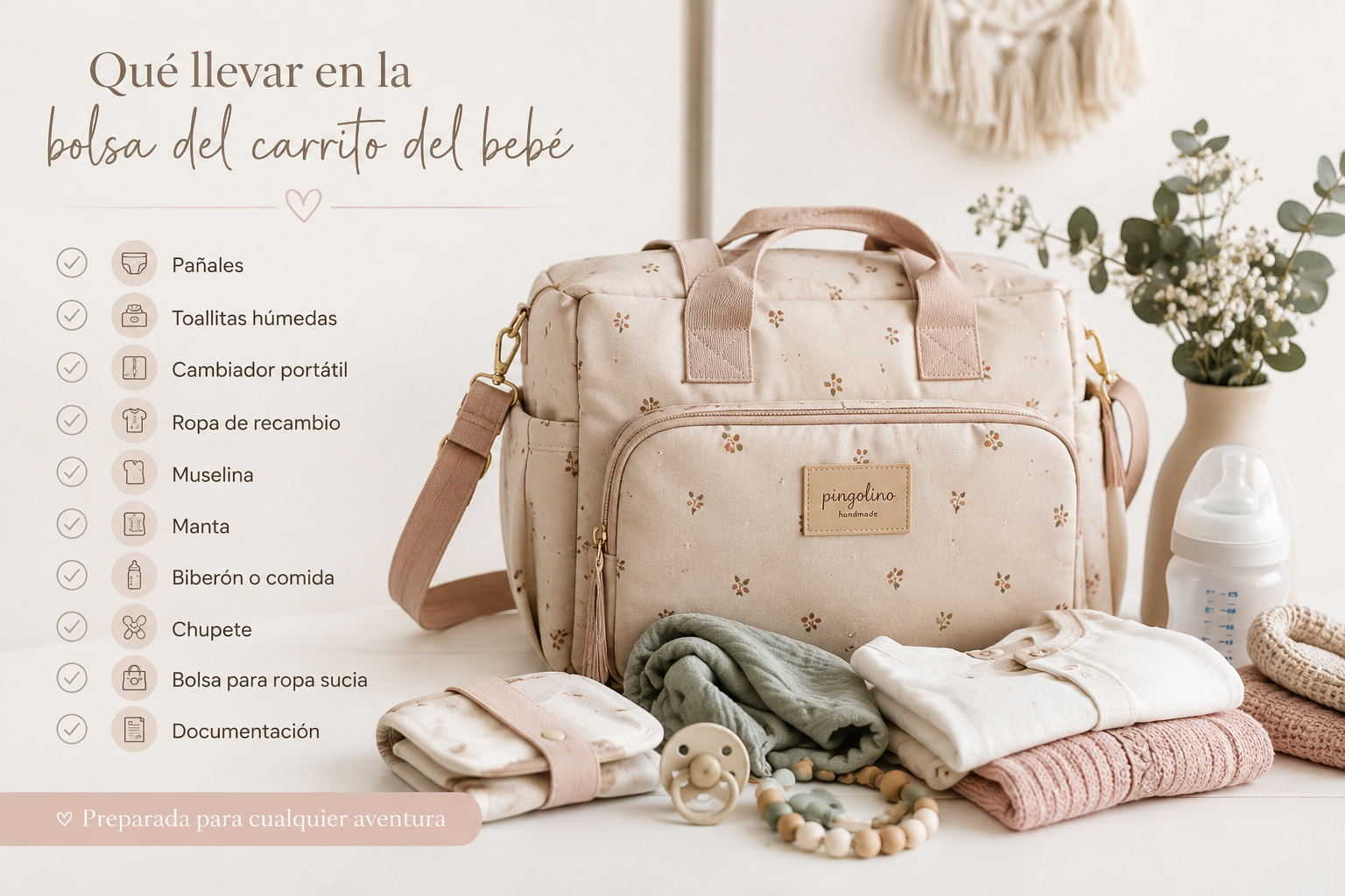 Qué llevar en la bolsa del carrito del bebé: la guía definitiva para no olvidar nada