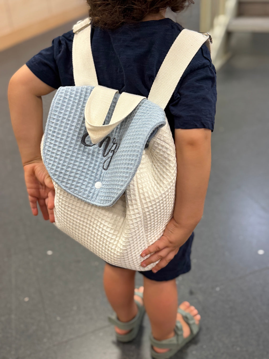 Mochila Infantil de Algodón Personalizable | Mochila Escolar para Guardería y Educación Infantil | Bolsa para Merienda