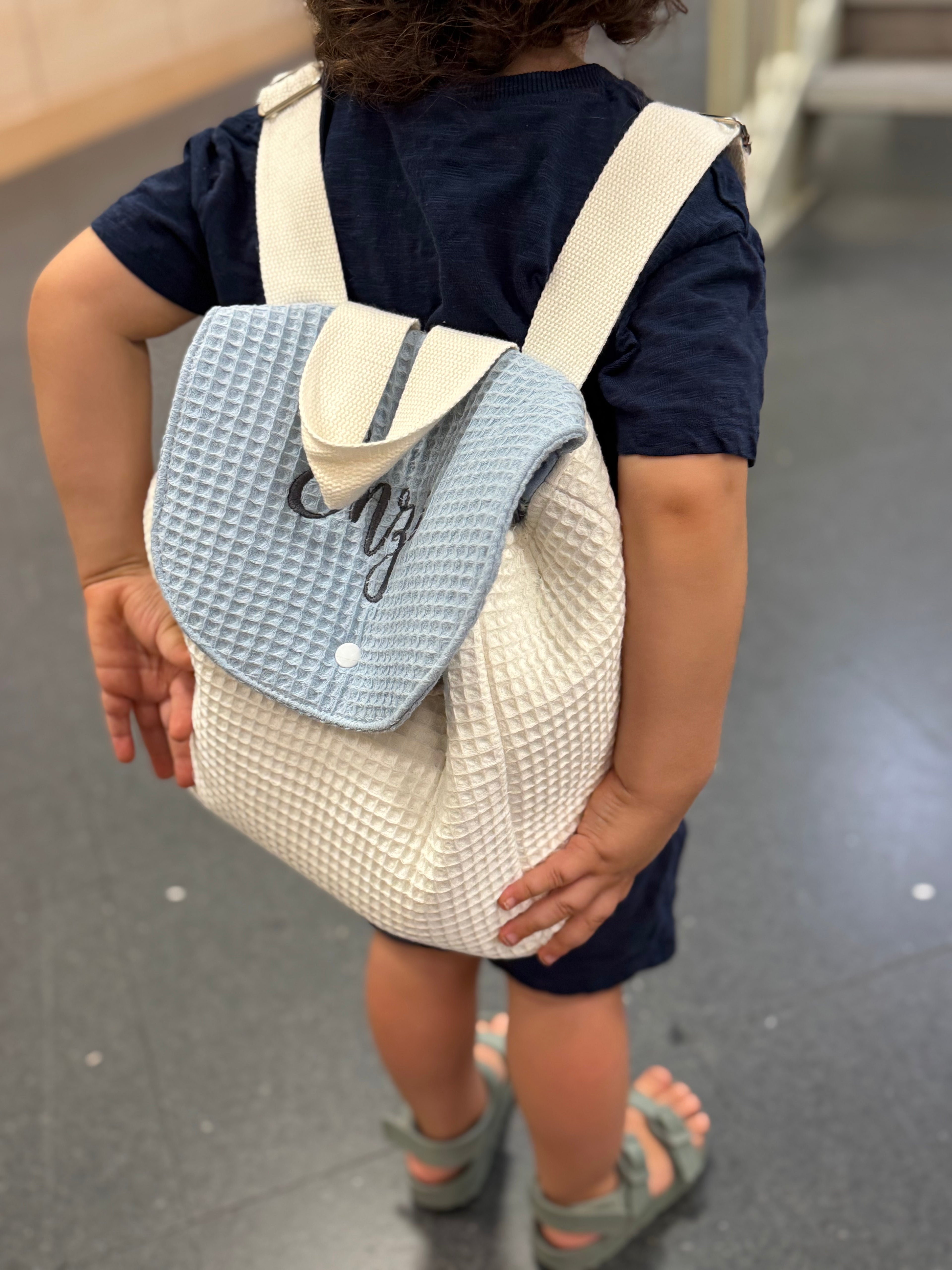 Mochila Infantil de Algodón Personalizable | Mochila Escolar para Guardería y Educación Infantil | Bolsa para Merienda