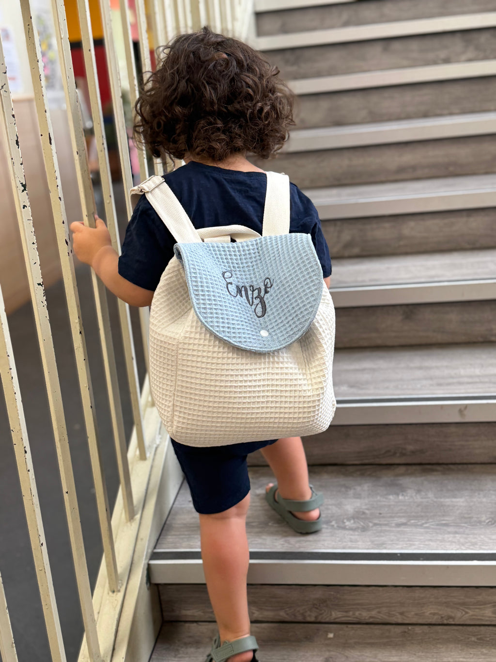 Mochila Infantil de Algodón Personalizable | Mochila Escolar para Guardería y Educación Infantil | Bolsa para Merienda