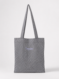 Tote Bag de Tela Vichy Negra | Bolso Shopper Reutilizable Handmade | Pingolino Handmade